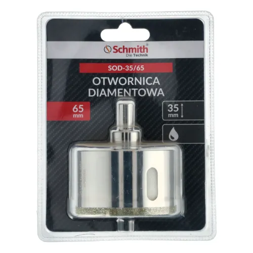 Otwornica diamentowa 35 - 65 mm, Średnica: 65,0 Schmith