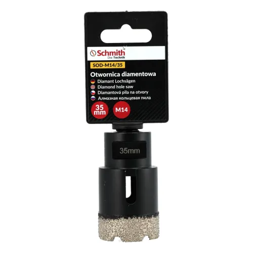 Otwornica diamentowa M14 - 35 mm, Średnica: 35,0 Schmith