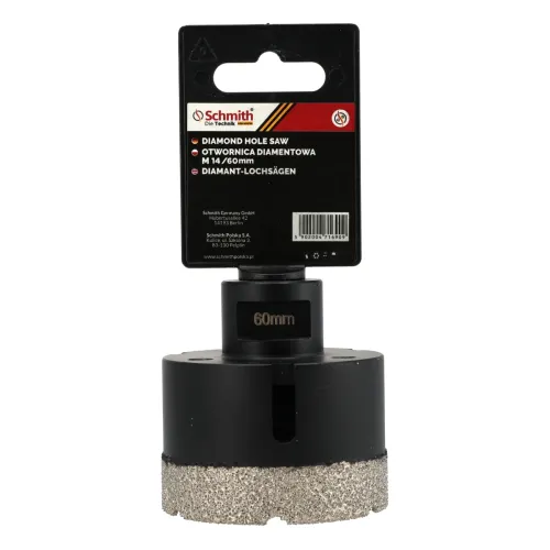 Otwornica diamentowa M14 - 60 mm, Średnica: 60,0 Schmith
