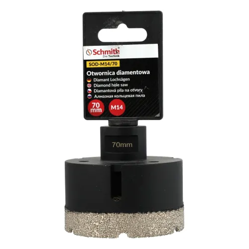 Otwornica diamentowa M14 - 70 mm, Średnica: 70,0 Schmith