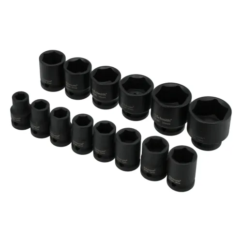 Zestaw nasadek udarowych sześciokątnych 1/2" 10-32mm 14 szt., Rozmiar: 10-32, Typ klucza: 6-kątny, Rodzaj klucza: nasadka udarowa krótka Schmith