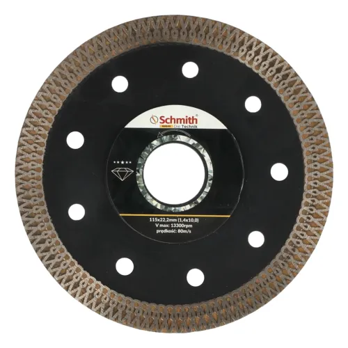 Tarcza diamentowa do cięcia SLIM 125x1,4mm, Średnica: 115, Typ: ciągła, Grubość: 1,4 Schmith