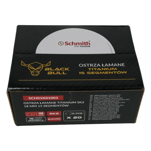 Ostrza łamane Titanium 15 segmentów 18mm 10 szt. Schmith