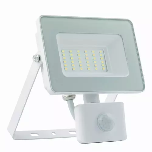 Naświetlacz LED 30W z czujnikiem ruchu biały
