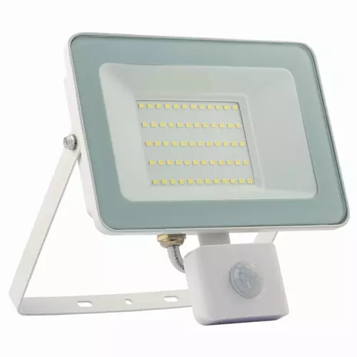 Naświetlacz LED 50W z czujnikiem ruchu biały