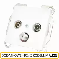 Gniazdo abonenckie RTV satelitarne 3dB
