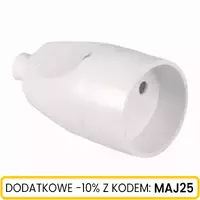 Gniazdo przenośne 2p 16A 250V białe