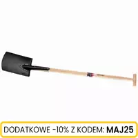 Szpadel prosty drewniany trzonek TYP T