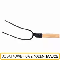 Widły gospodarcze 2-zębne z trzonkiem drewnianym profilowanym