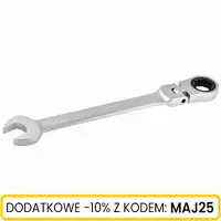 Klucz płasko-oczkowy z grzechotką łamany 15 mm