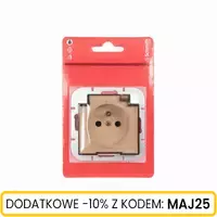 Gniazdo p/t 1x2P+Z 16A 250V klapka dymna do ramki