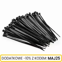 Opaski zaciskowe nylonowe czarne 3,6x300 100 szt.