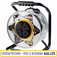Przedłużacz bębnowy o długości 50m 3x2,5mm Heavy Duty