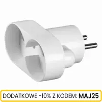 Rozgałęźnik 2 gniazdowy okrągły
