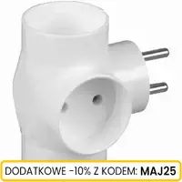 Rozgałęźnik 3 gniazdowy okrągły