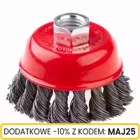 Szczotka doczołowa z nakrętką M14 drut SKR 60 mm