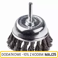 Szczotka doczołowa z trzpieniem fi 6 drut SKR 80