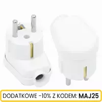 Wtyczka kątowa 2p+Z 16A 250V Uni-Schuko biała