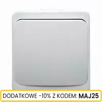 Włącznik n/t krzyżowy biały IP44