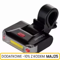 Latarka rowerowa wielofunkcyjna  aku 1W COB