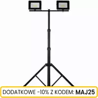 Naświetlacz LED 2x30W slim z czanym statywem