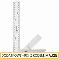 Kątownik aluminiowy z kątomierzem 500 mm
