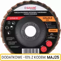 Tarcza polerska listkowa z włókniny 125mm zgrubna
