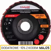 Tarcza polerska listkowa z włókniny 125mm średnia