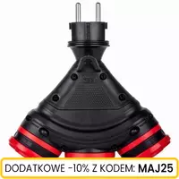 Rozgałęźnik 3gniazda 2p+Z 16A 250V IP54 wtyk