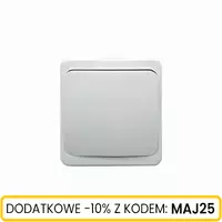 Włącznik n/t 2-klawiszowy świecznikowy biały IP44