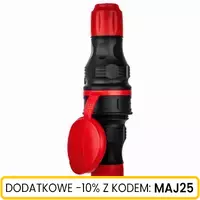 Zestaw gniazdo+wtyczka 2p+Z 16A 250V IP54 czarne