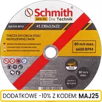 Tarcza do cięcia stali nierdzewnej INOX 230x2,0