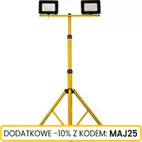 Naświetlacz LED 2x30W slim z żółtym statywem