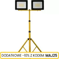 Naświetlacz LED 2x100W slim z żółtym statywem