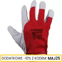 Rękawice robocze skórzane z rzepem rozmiar 10 (12 par)