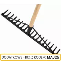 Grabie wzmacniane z drewnianym trzonkiem 18 zębów