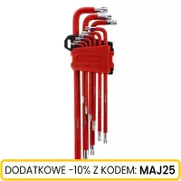 Zestaw kluczy Torx S2 RED bardzo długie 9 szt. Schmith