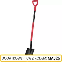 Szpadel szpiczasty z metalowym trzonkiem