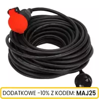 Przedłużacz gumowy 3x1,5mm 10m, Długość: 10 Schmith