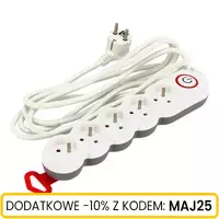 Listwa zasilająca 5 gn. 3x1,5mm 1,5m, Długość: 1,5, Liczba gniazd: 5 Schmith