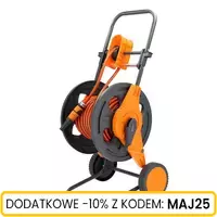 Wózek z wężem 25 m, dyszą i szybkozłączkami Schmith