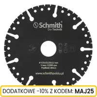 Uniwersalna tarcza diamentowa do cięcia 125mm Schmith