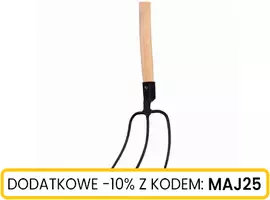 Widły gosp. 3-zębne z trzonkiem drew. profilowanym