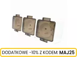 Gniazdo n/t 3x2P+Z klapka dymna IP44
