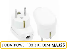 Wtyczka kątowa 2p+Z 16A 250V Uni-Schuko biała