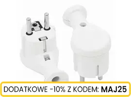 Wtyczka kątowa 2p+Z 16A 250V Uni-Schuko biała