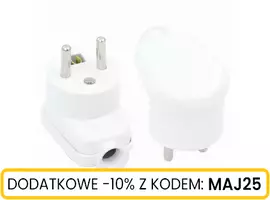 Wtyczka kątowa 2p+Z 16A 250V biała