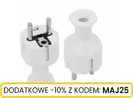 Wtyczka prosta 2p+Z 16A 250V Uni-Schuko biała