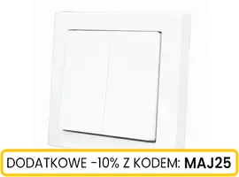 Włącznik p/t 2-klawiszowy świecznikowy 10A 250V