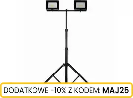Naświetlacz LED 2x30W slim z czanym statywem